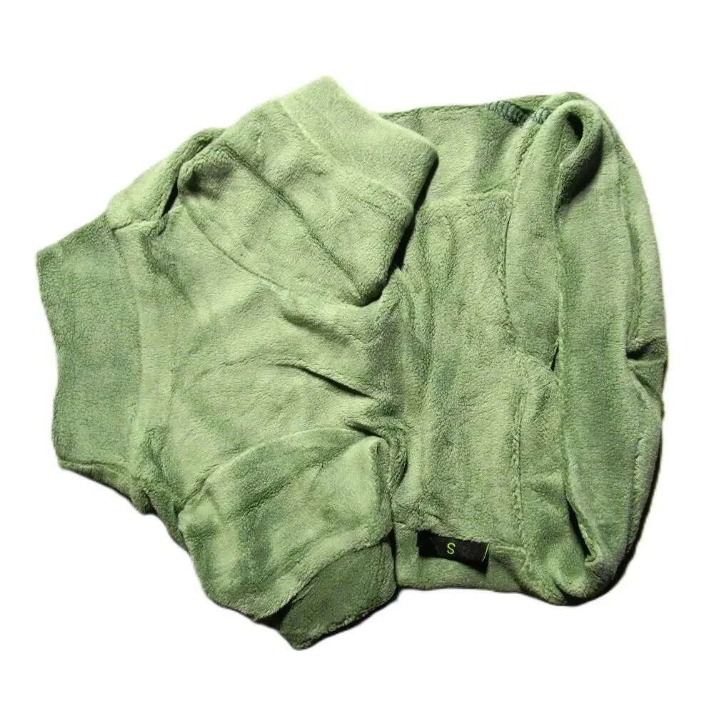 Fit Warm Pets Winter Jacket Sage Green Size Small Cotton 10 in long 8 in wide